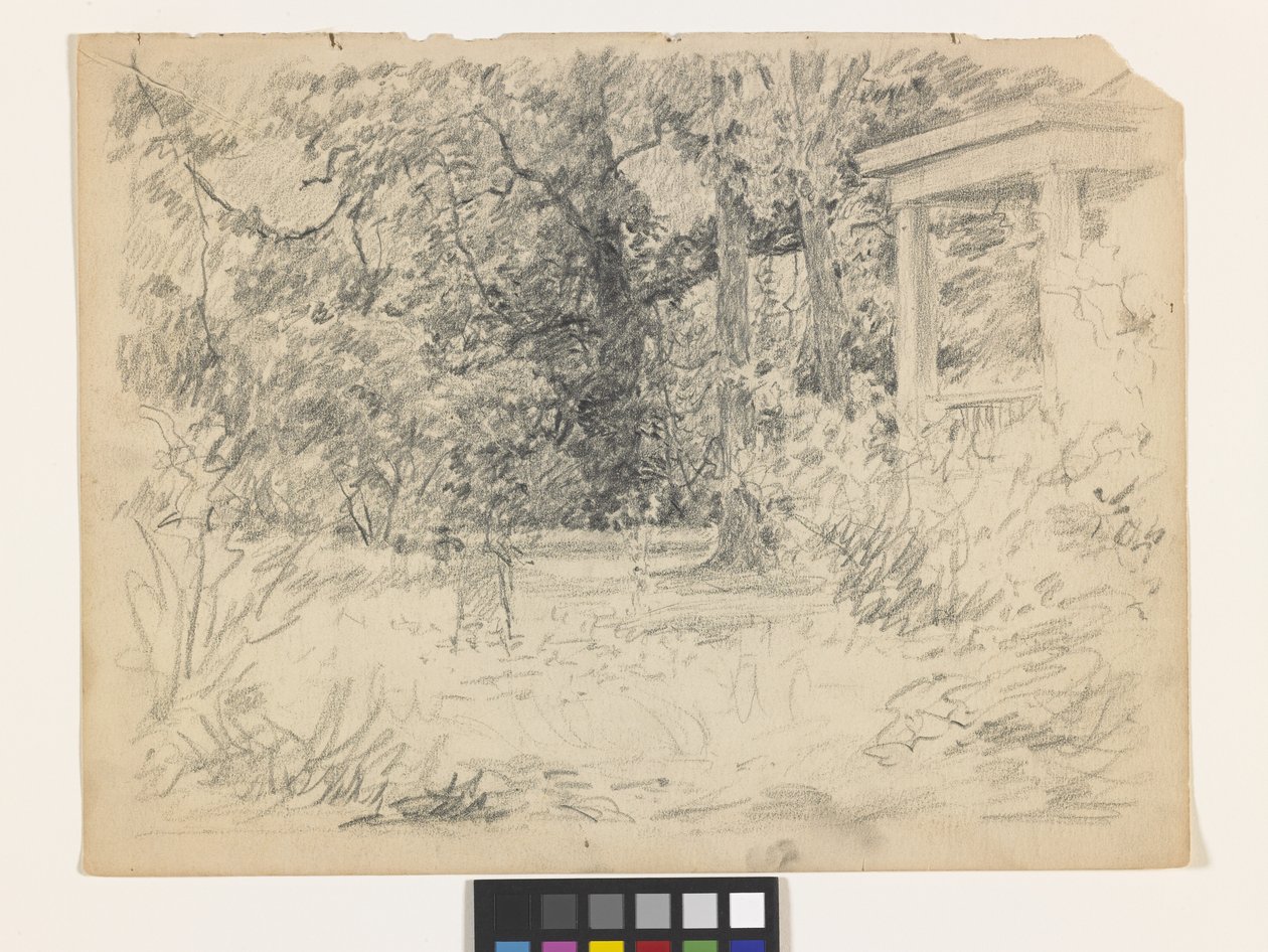 Study For Winifred At The Hermitage (blyant på off-white papir) av John Otis Adams