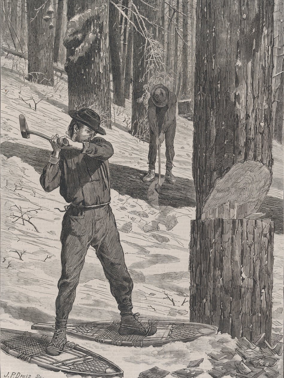 Trelast om vinteren Hver lørdag, vol. II, Ny serie, 28. januar 1871. av John Parker Davis