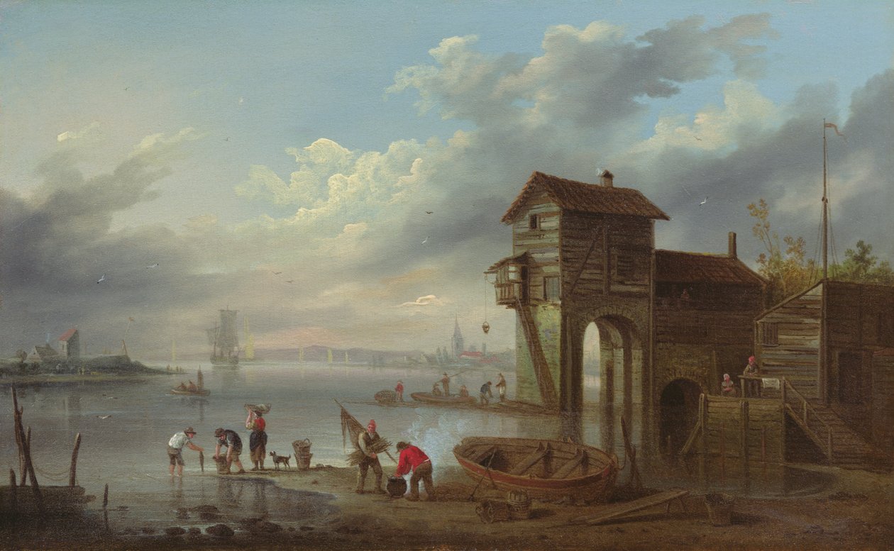 Utsikt over Sluice House i Liverpool av John Pennington