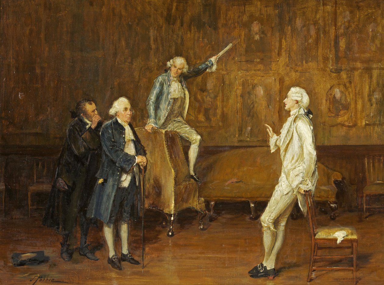 Charles Surface selger sine forfedre av John Pettie