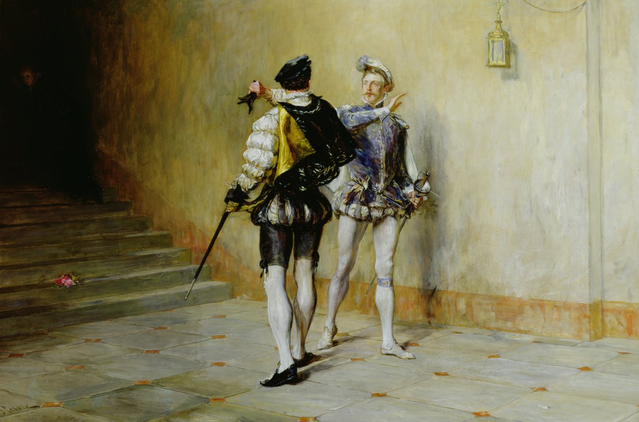 The Commencement of the Quarrel (olje på lerret) av John Pettie