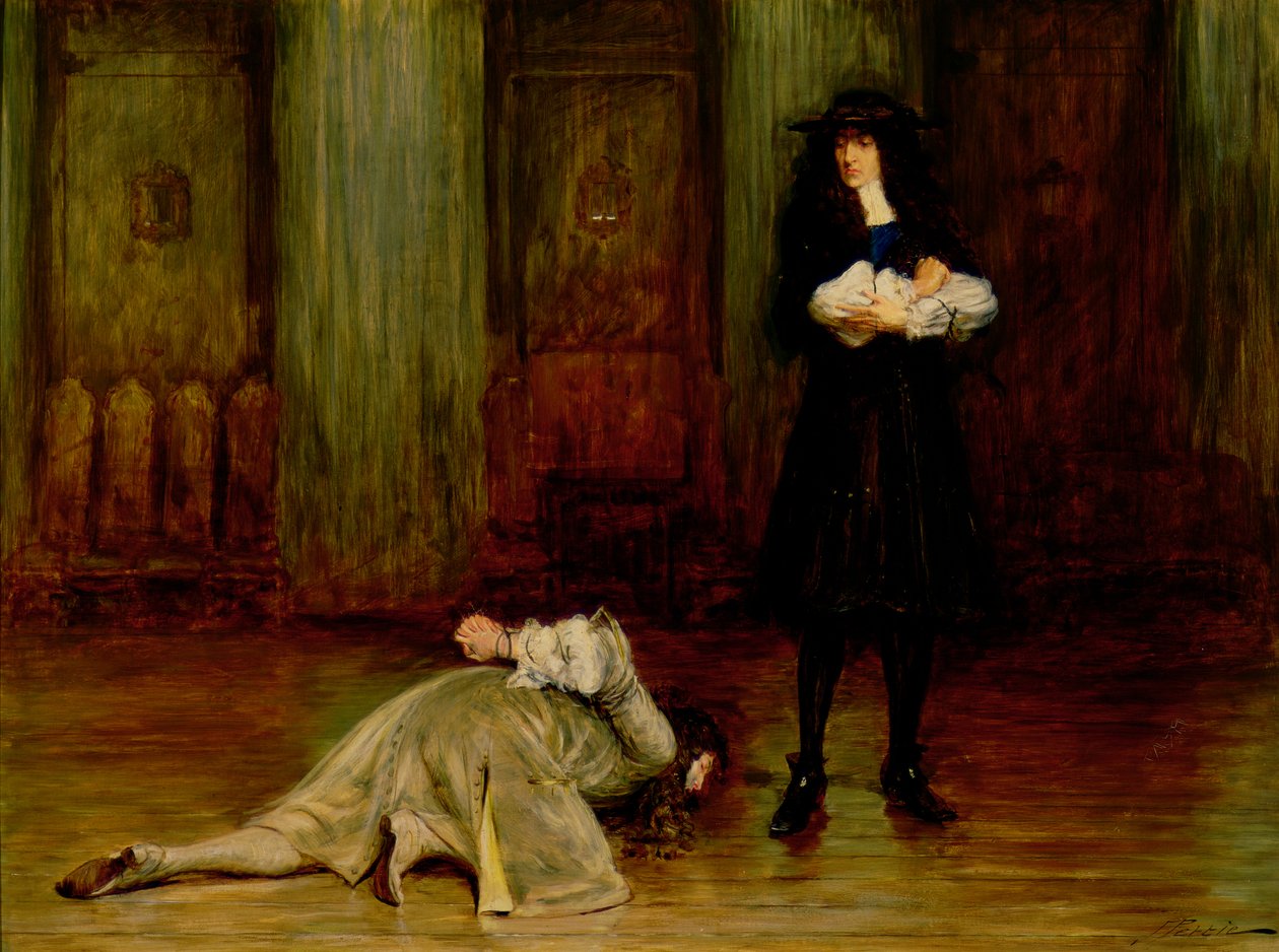 Hertugen av Monmouth ber for sitt liv før James II av John Pettie