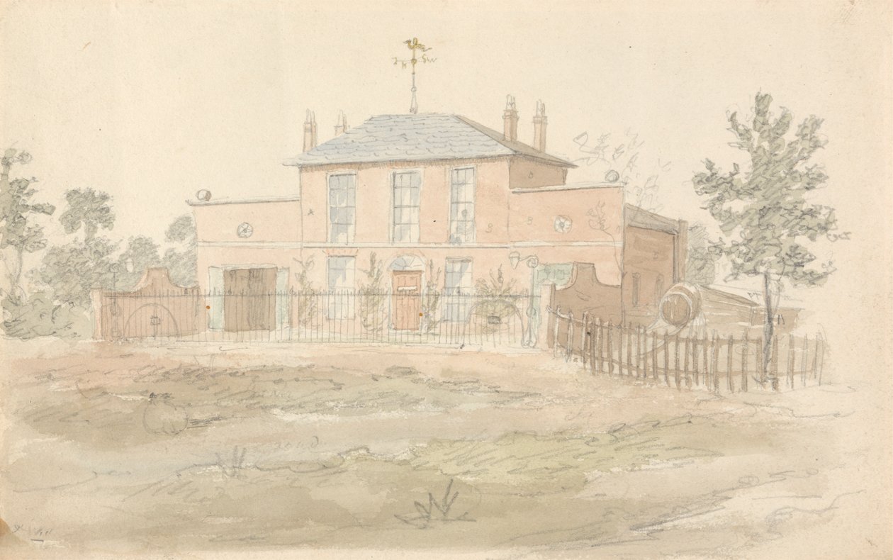 Hus med Weathercock av John Preston Neale