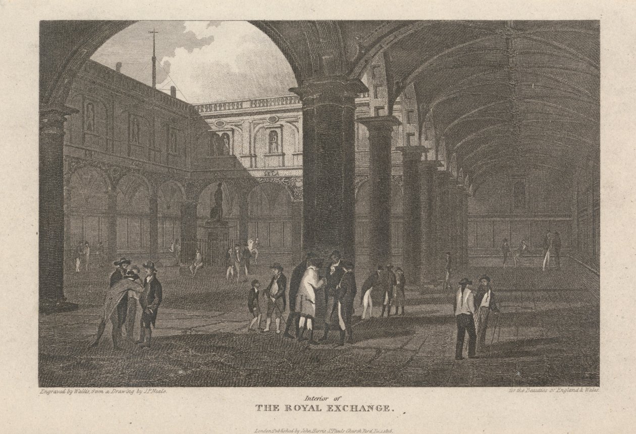 Firkanten til Royal Exchange av John Preston Neale