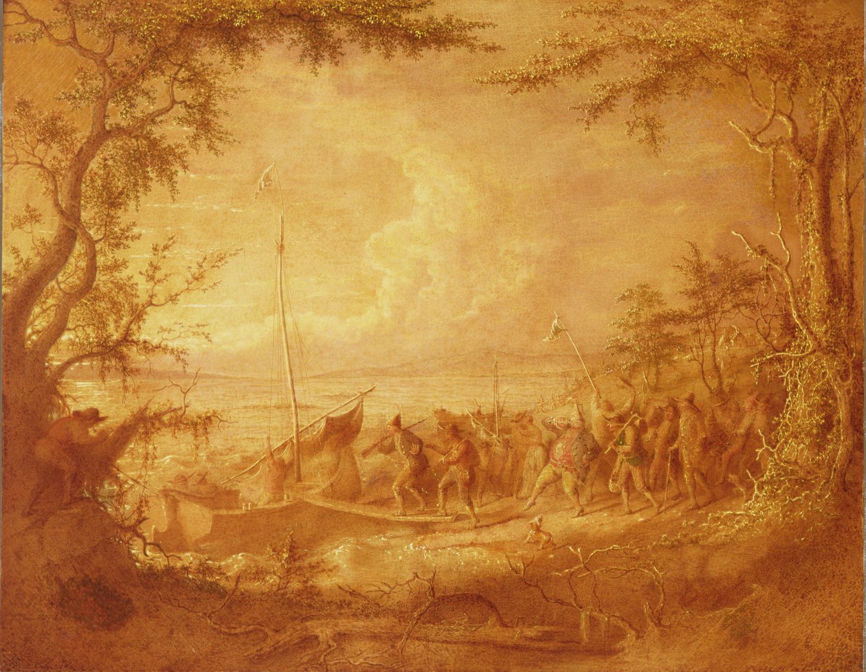 Ombordstigning fra Communipaw, 1861 av John Quidor