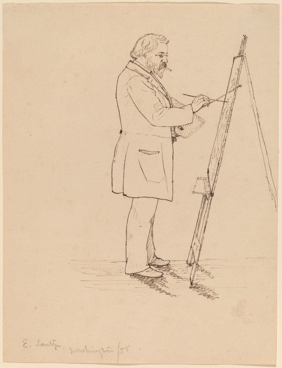 Skisser - Emanuel Leutze av John Quincy Adams Ward