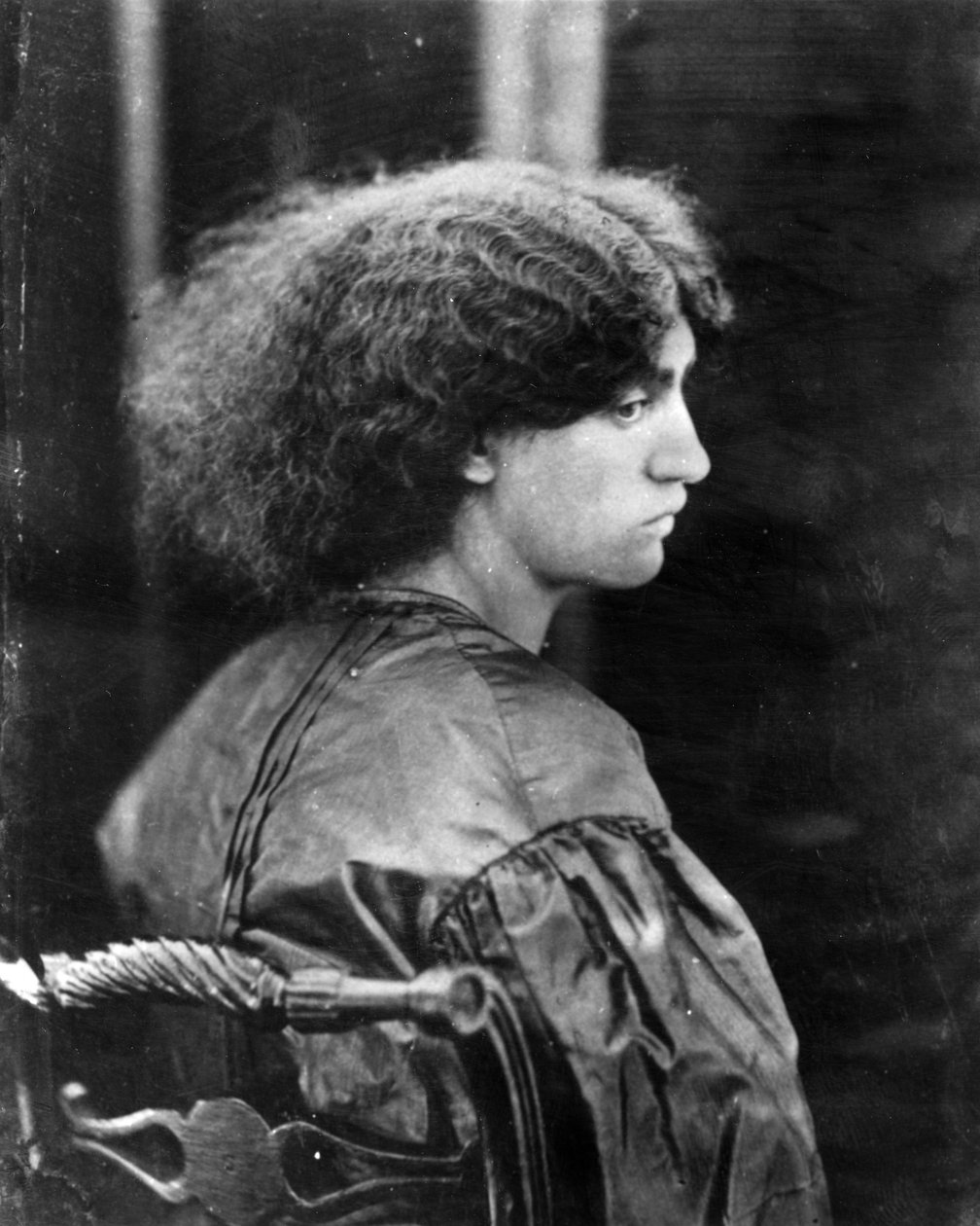 Jane Morris, posert av Dante Gabriel Rossetti, 1865 (albumtrykk) av John R. Parsons
