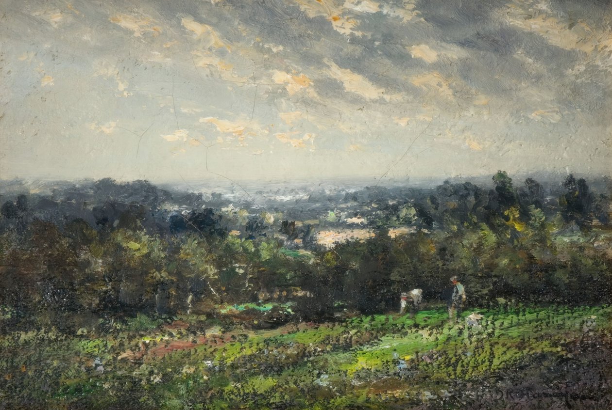 Landskap med en fjern utsikt, 1930. av John Rabone Harvey