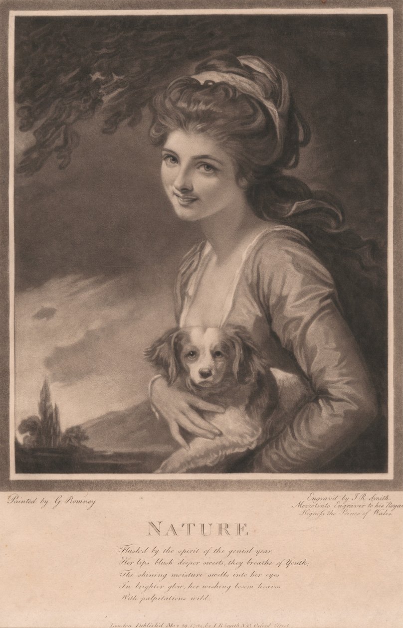Lady Hamilton som «Naturen» av John Raphael Smith
