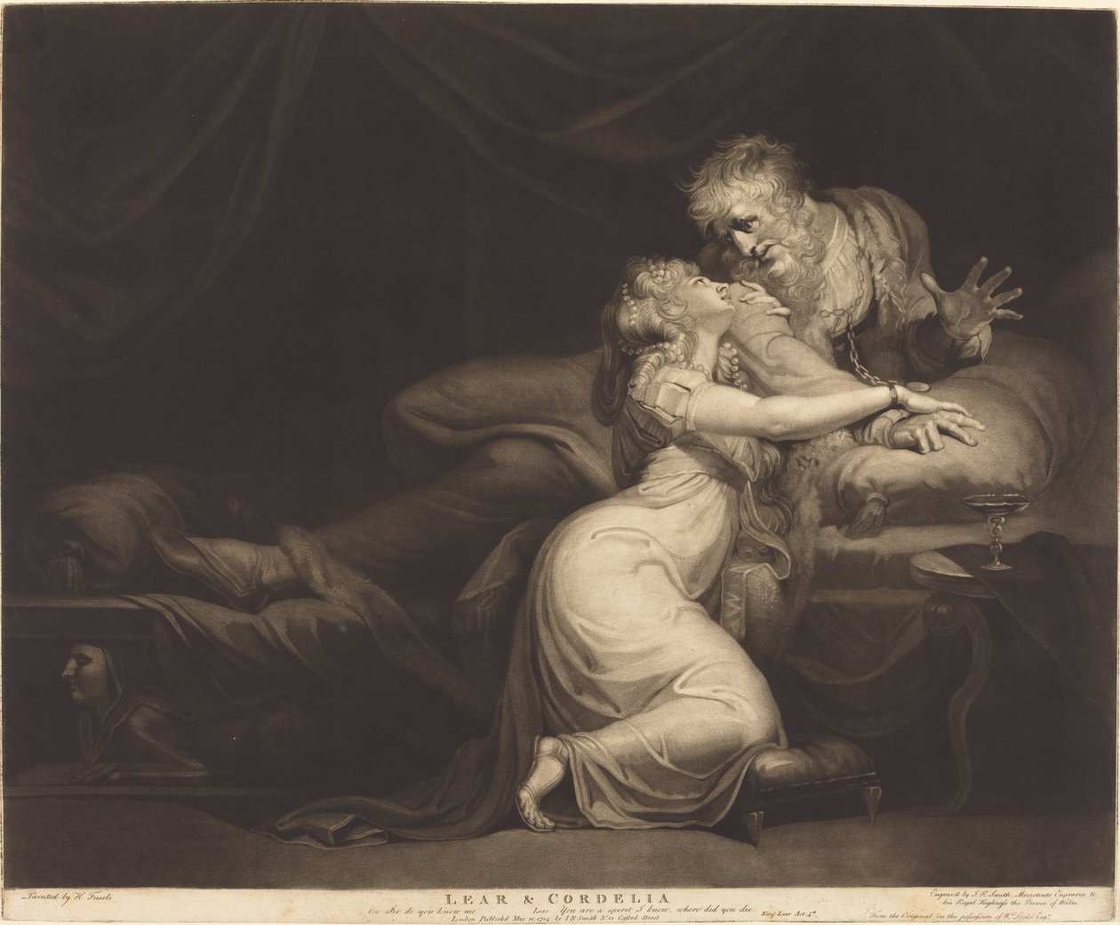 Lear og Cordelia, 1784. av John Raphael Smith