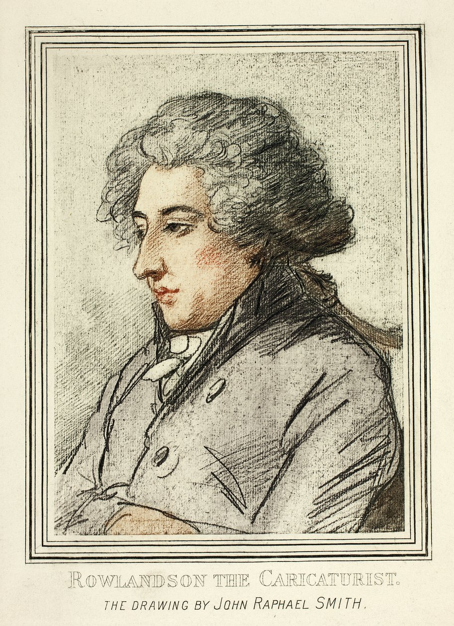 Portrett av Thomas Rowlandson, fra Reproductions of Drawings by Old Masters i British Museum av John Raphael Smith