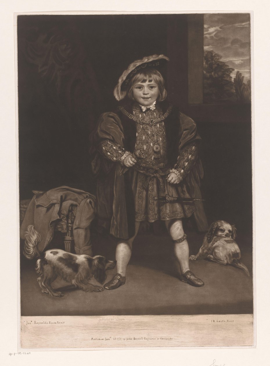 Portrett av John Crewe som barn av John Raphael Smith