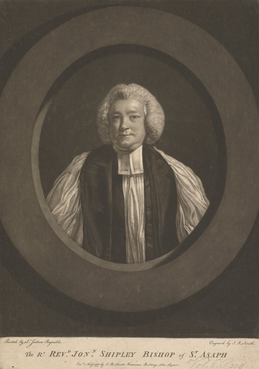 Pastor Jonathan Shipley, biskop av St. Asaph av John Raphael Smith