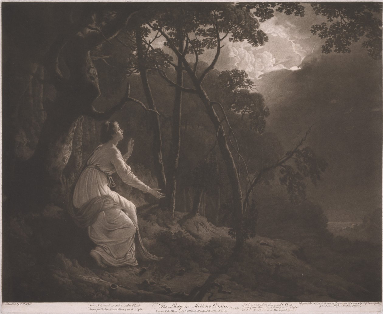 Damen i Miltons Comus av John Raphael Smith