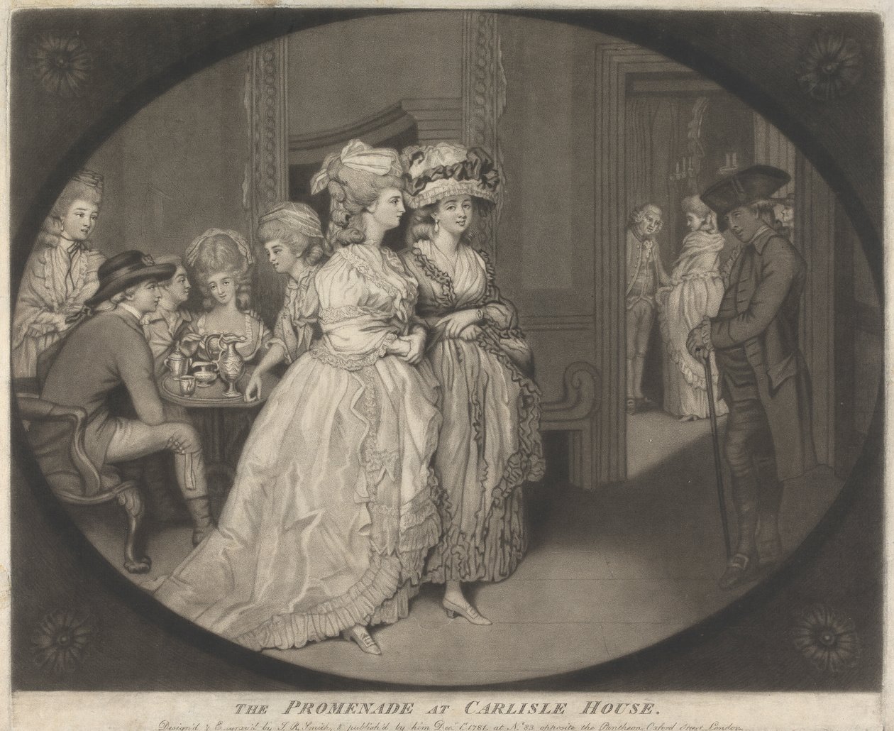 Promenaden ved Carlisle House av John Raphael Smith