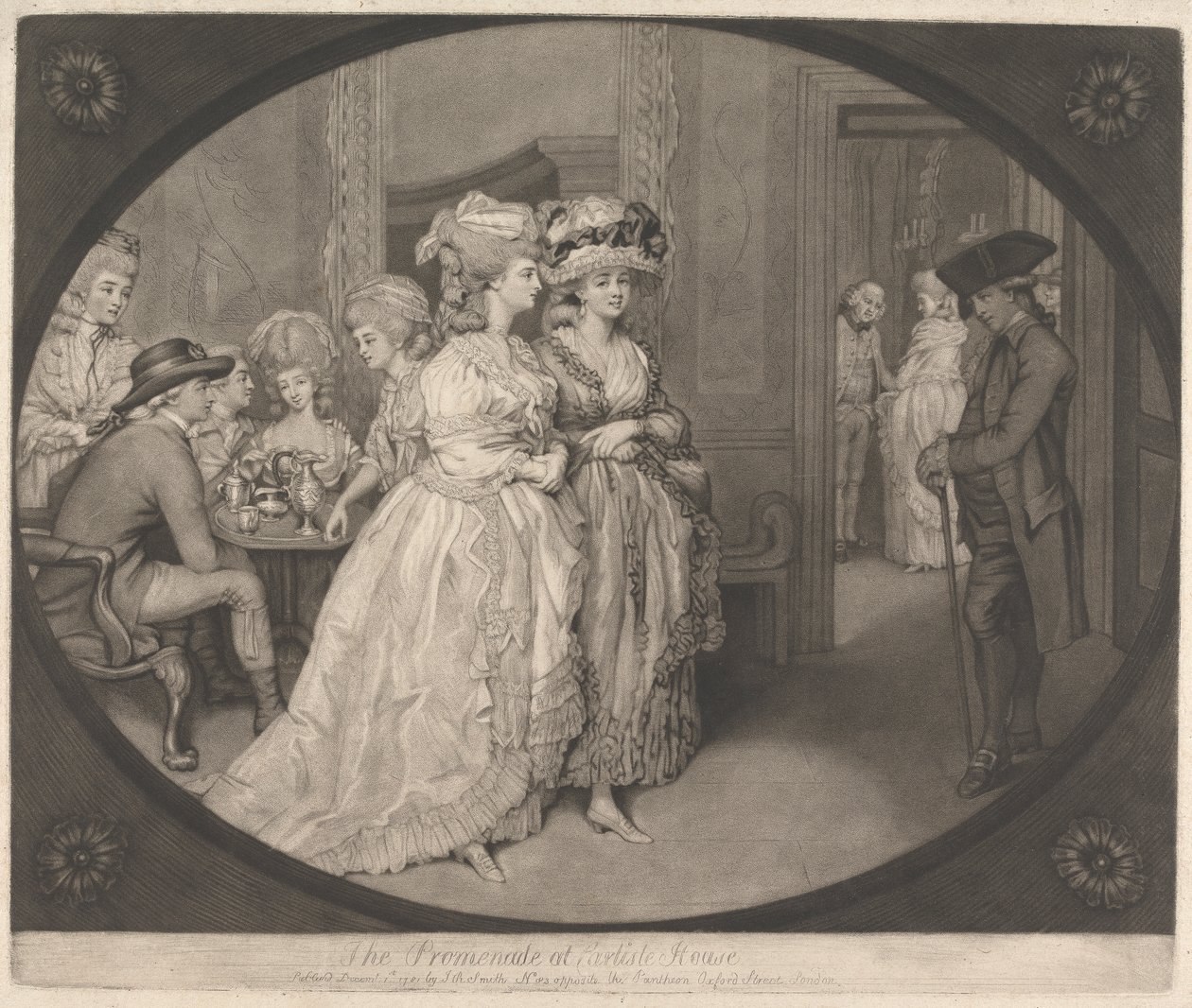 Promenaden ved Carlisle House av John Raphael Smith