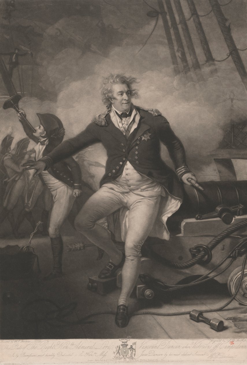 Høyre ærede admiral Lord Viscount Duncan Når Victorious off Camperdown av John Raphael Smith
