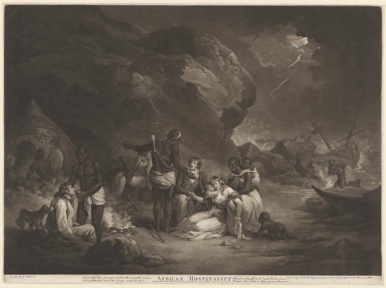 Afrikansk gjestfrihet av John Raphael Smith after George Morland