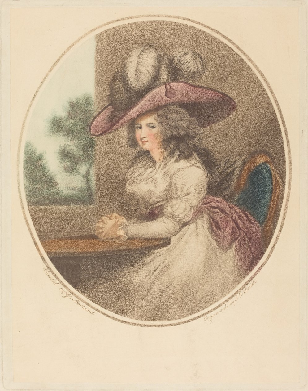Anne Ward Morland (Delia in Town) av John Raphael Smith after George Morland