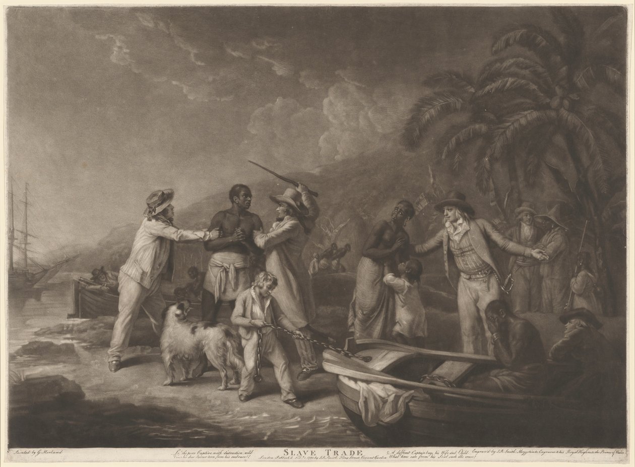 Slavehandel av John Raphael Smith after George Morland
