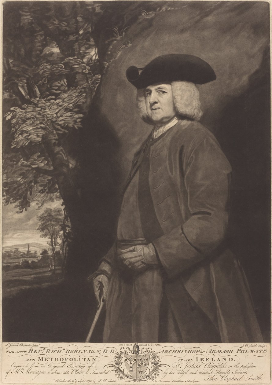 Richard Robinson av John Raphael Smith after Sir Joshua Reynolds