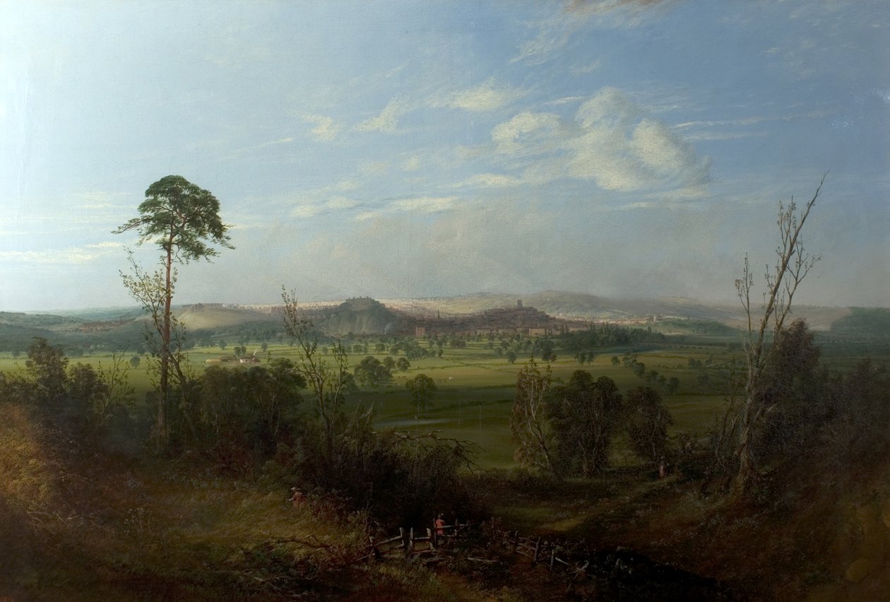Utsikt over Nottingham fra Wilford, ca. 1850 av John Rawson Walker