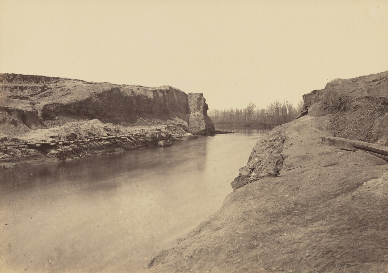 Dutch Gap Canal, James River., mars 1864 av John Reekie