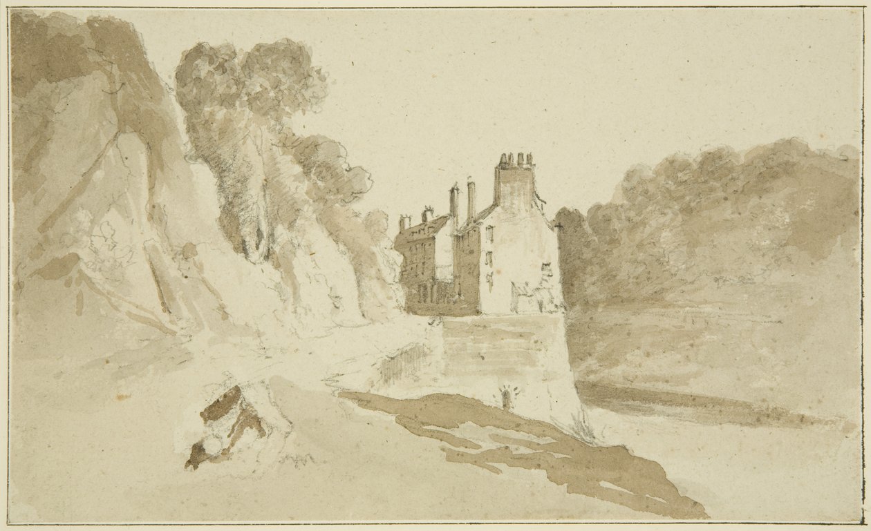 Hotwell House (blyant og akvarell på papir) av John Reverend Eden