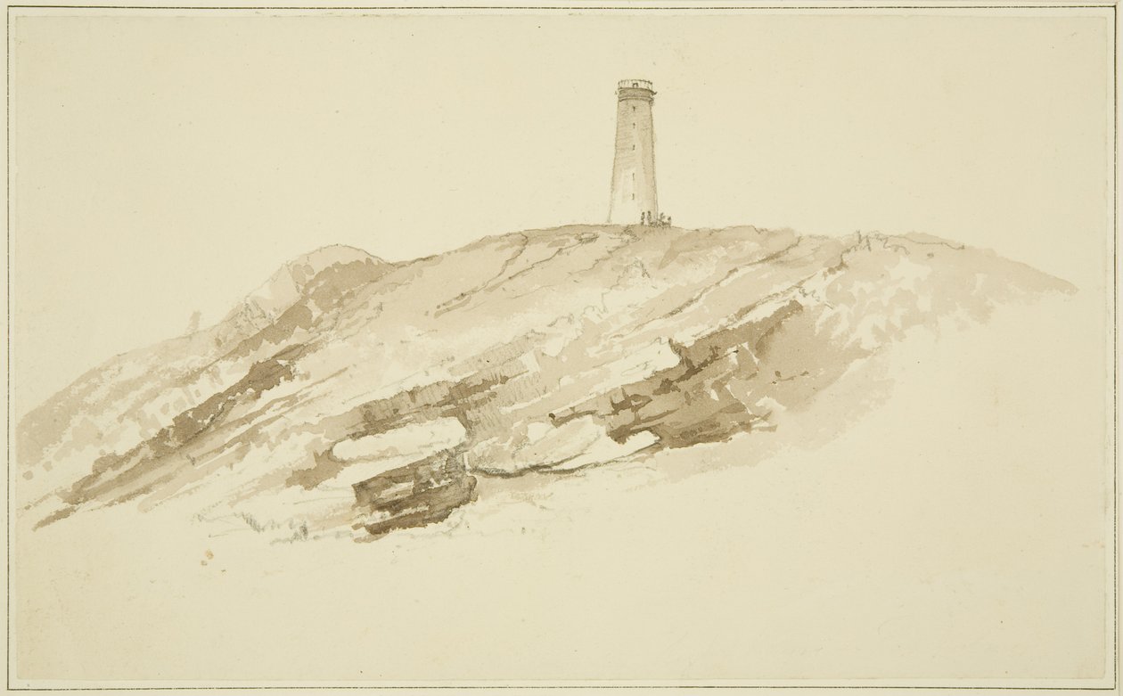 Fyr på Flat Holm av John Reverend Eden