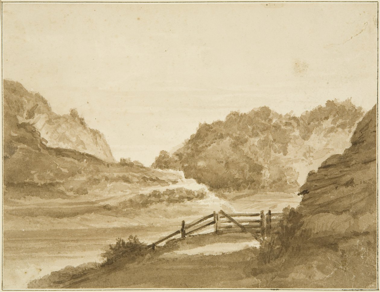 The Avon over Hotwells (blyant og akvarell på papir) av John Reverend Eden