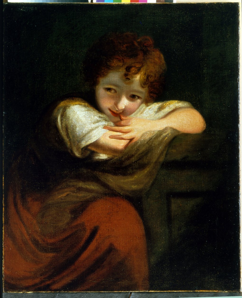 Lille kjeltring (Robinetta). Maleri av Sir Joshua Reynolds (1732-1792), olje på lerret. Engelsk kunst av John Reynolds