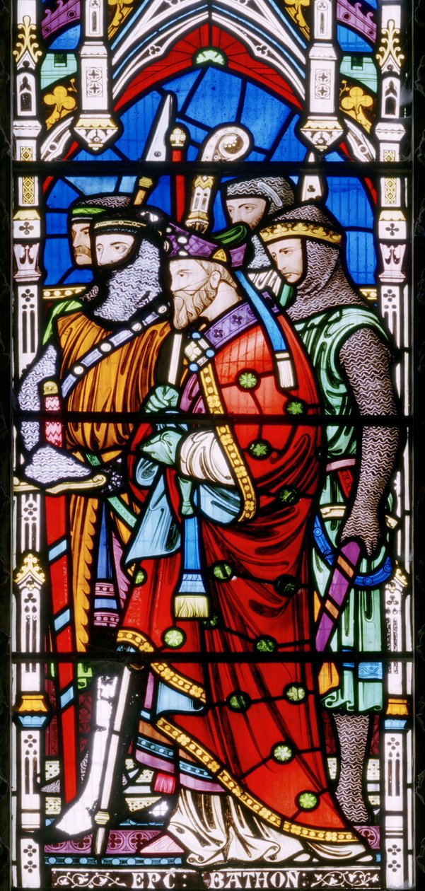 Detalj fra The Coronation of Henry III, 1860 (farget glass) av John Richard Clayton