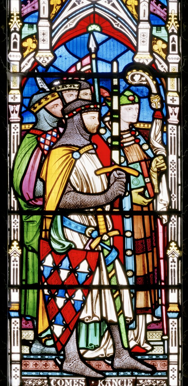 Detalj fra The Coronation of Henry III, 1860 (farget glass) av John Richard Clayton