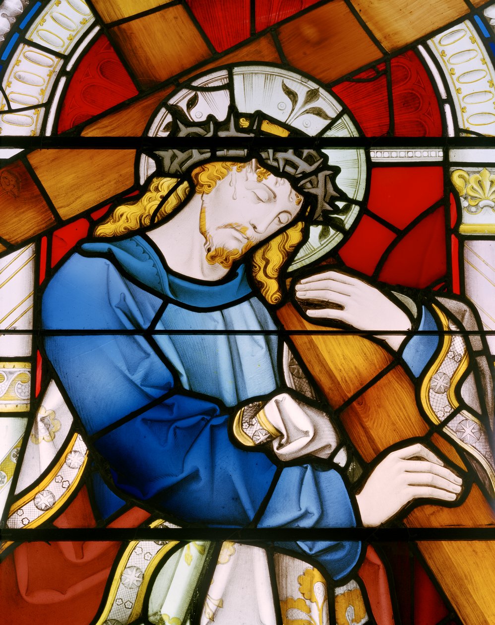 Dolgellau, St Mary, Clayton & Bell, John Richard Clayton (1827-1913), Kristus som bærer korset, 1864 av John Richard Clayton