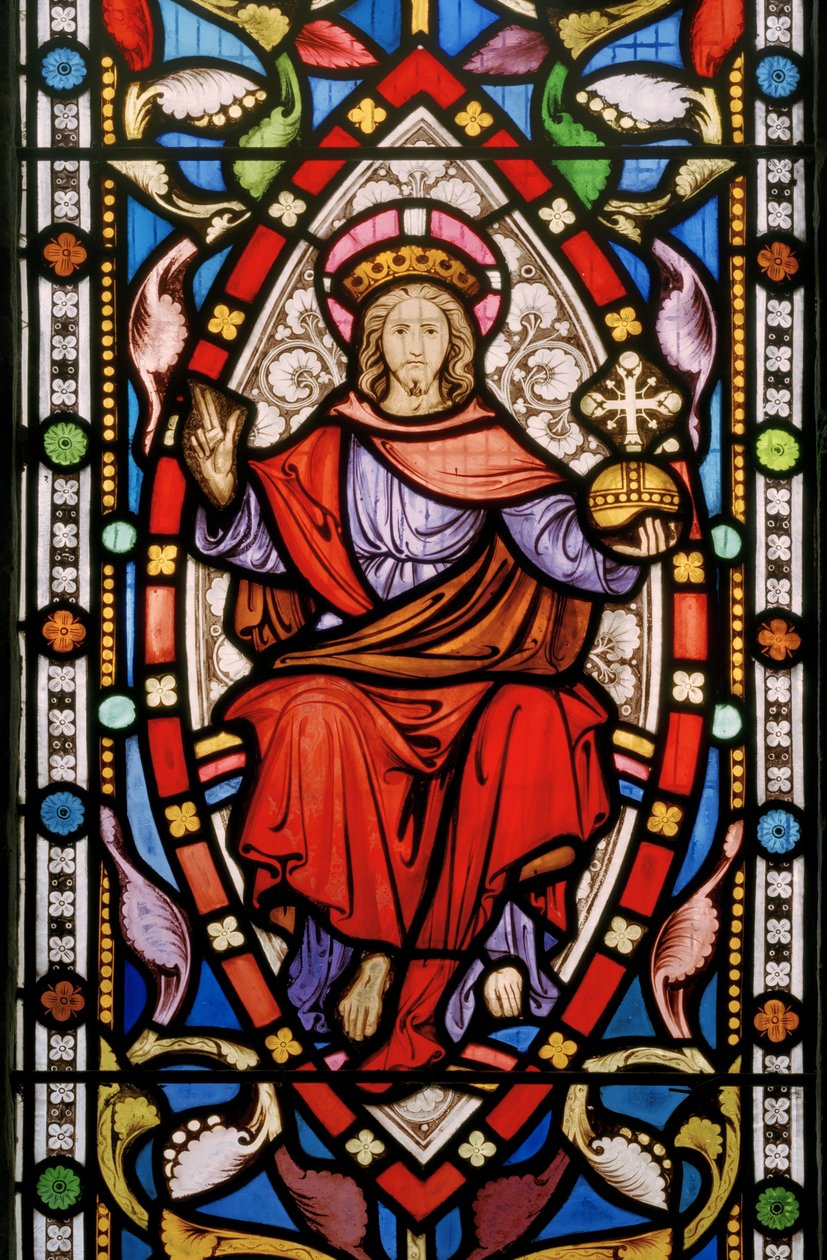 Great Milton, St Mary, Clayton & Bell, John Richard Clayton (1827-1913), Kristus i majestet, ca. 1859 av John Richard Clayton