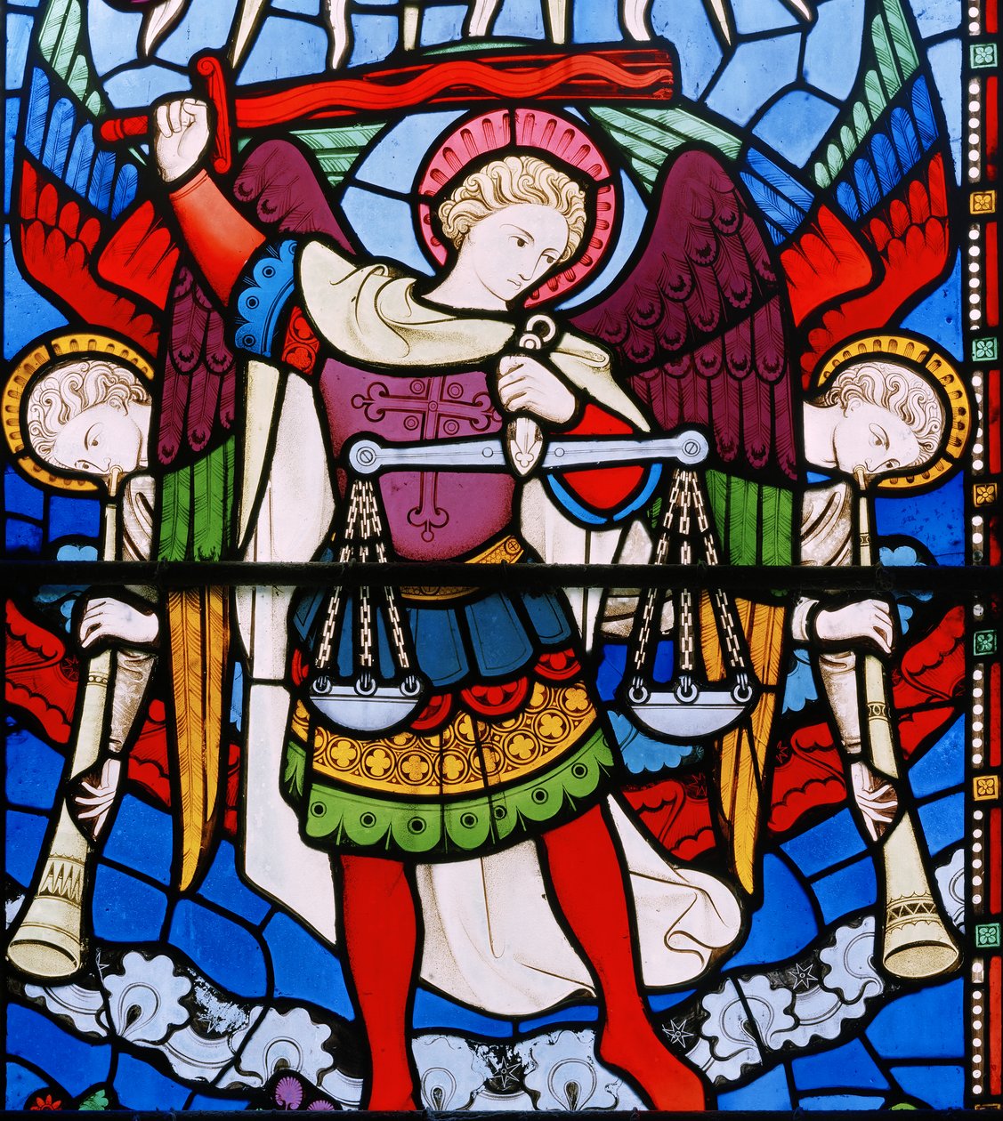 The Last Judgement, detail, 1860 (stained glass) av John Richard Clayton