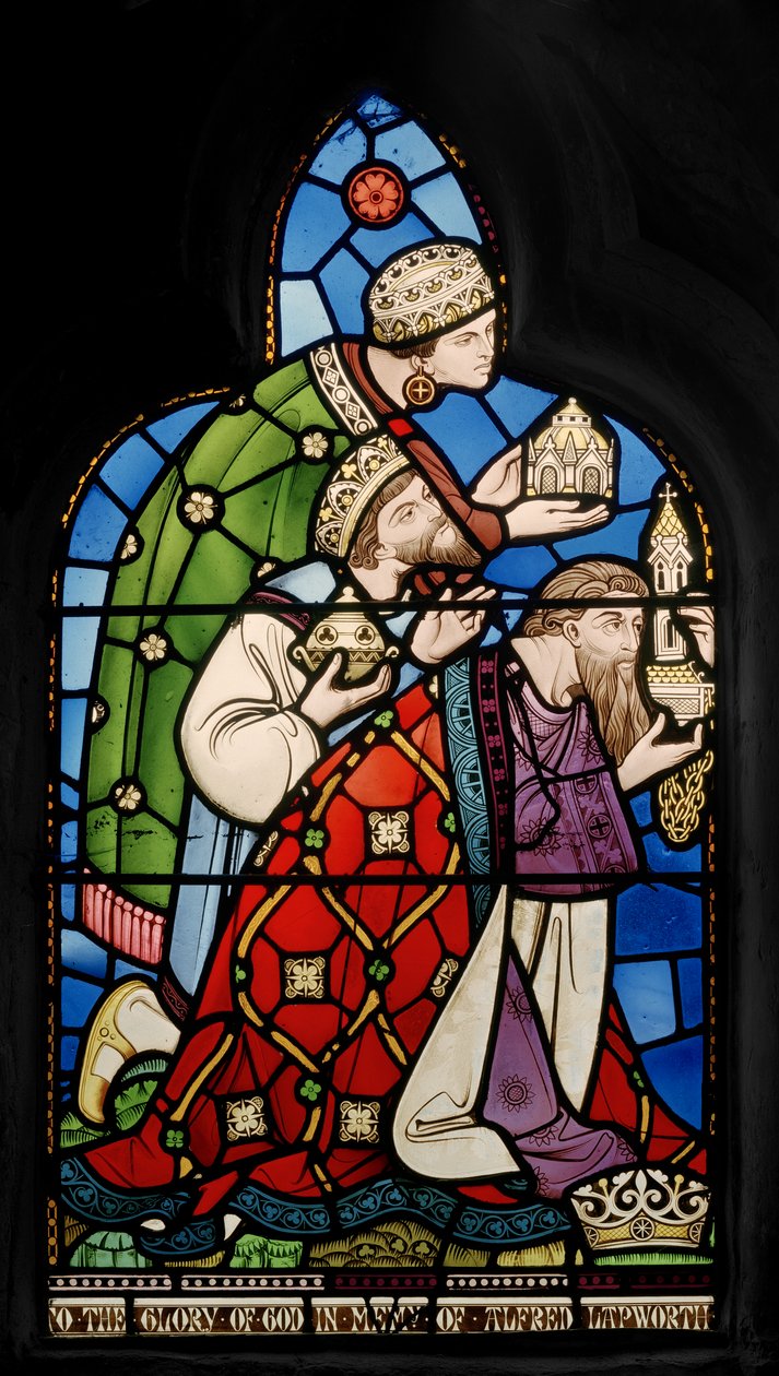 Three Magi, 1861 (farget glass) av John Richard Clayton