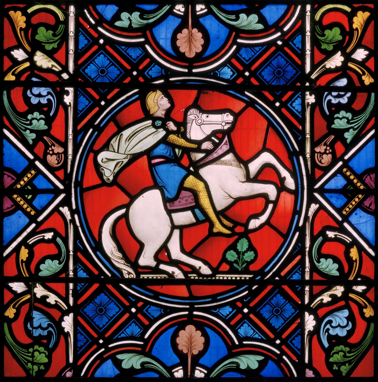 Upton Magna, St. Lucy, Clayton & Bell, John Richard Clayton (1827-1913), romersk kavalerist, 1860 av John Richard Clayton