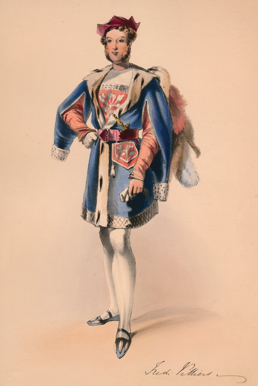 Frederick Child-Villiers i kostyme for dronning Victorias Bal Costumé, 12. mai 1842, 1843. av John Richard Coke Smyth