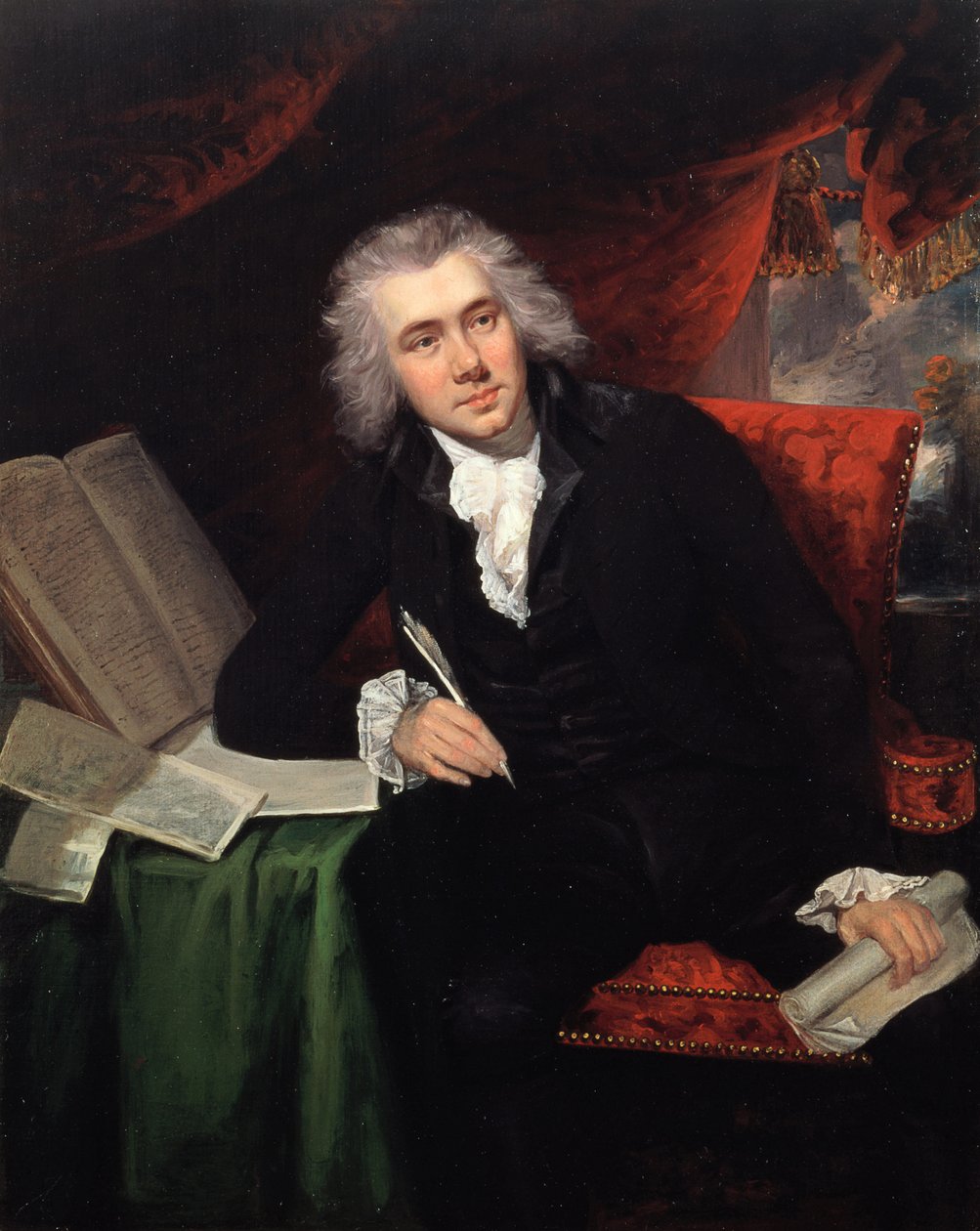 Portrett av William Wilberforce (1759-1833) 29 år gammel (olje på lerret) av John Rising