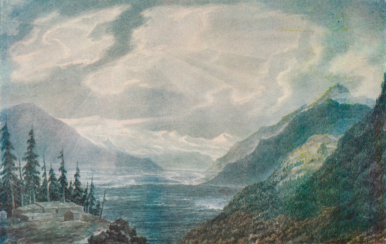 En alpindal, 1700-tallet av John Robert Cozens
