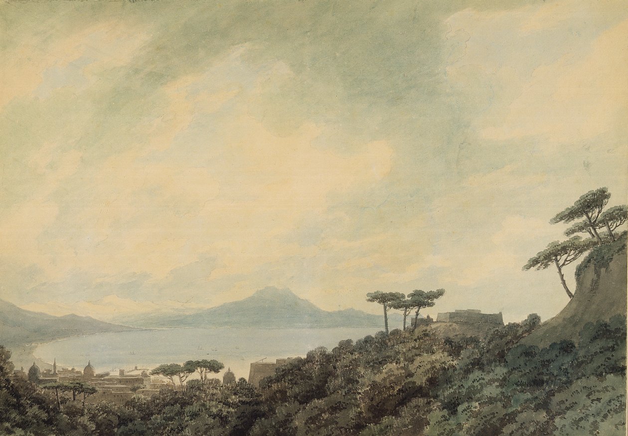Napolibukta fra Capodimonte av John Robert Cozens