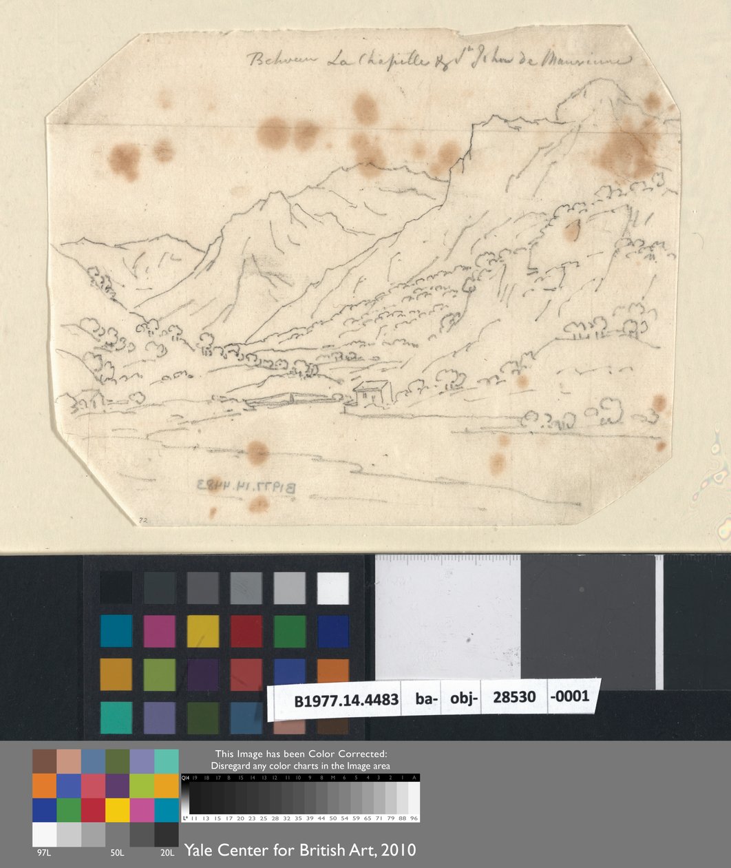 Mellom La Chapelle og St. John de Maurienne av John Robert Cozens