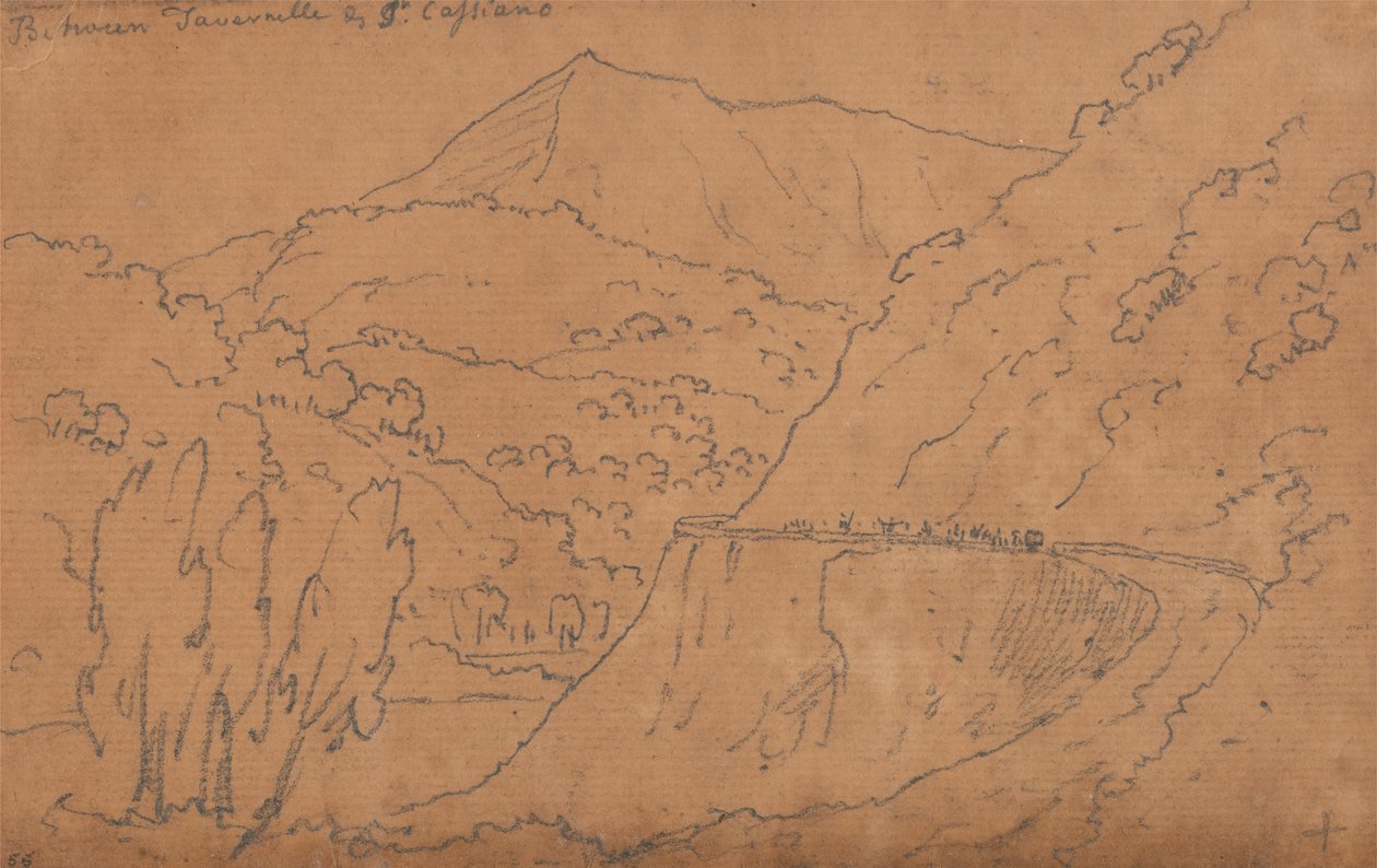 Mellom Tavernelle og San Casciano av John Robert Cozens