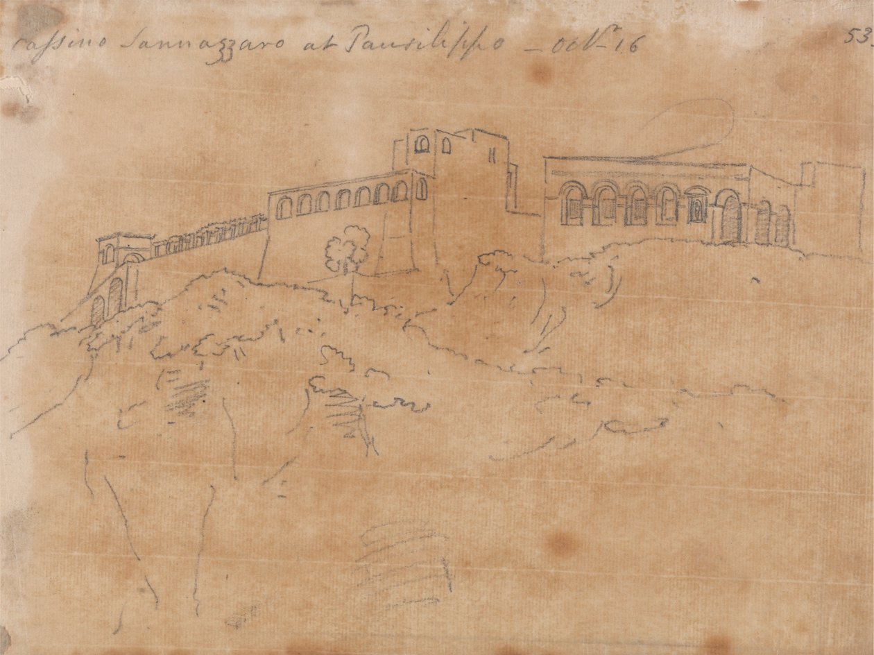 Cassino Sannazzaro på Posillipo, 16. oktober av John Robert Cozens