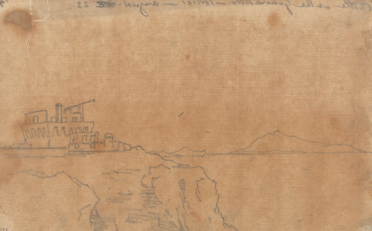 Slottet ved Granatello, Portici, 23. august av John Robert Cozens