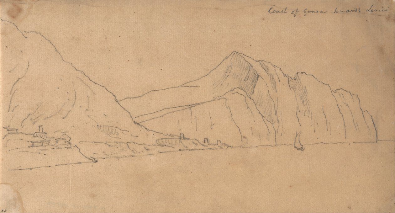 Kysten av Genova mot Lerici av John Robert Cozens