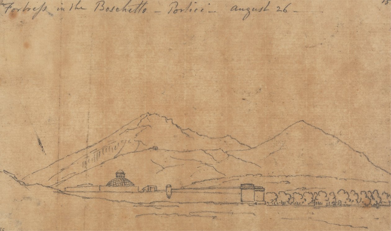 Festning i Boschetto, Portici, 26. august av John Robert Cozens