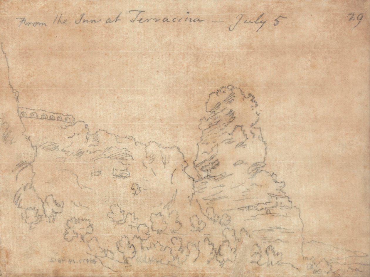Fra Inn at Terracina av John Robert Cozens