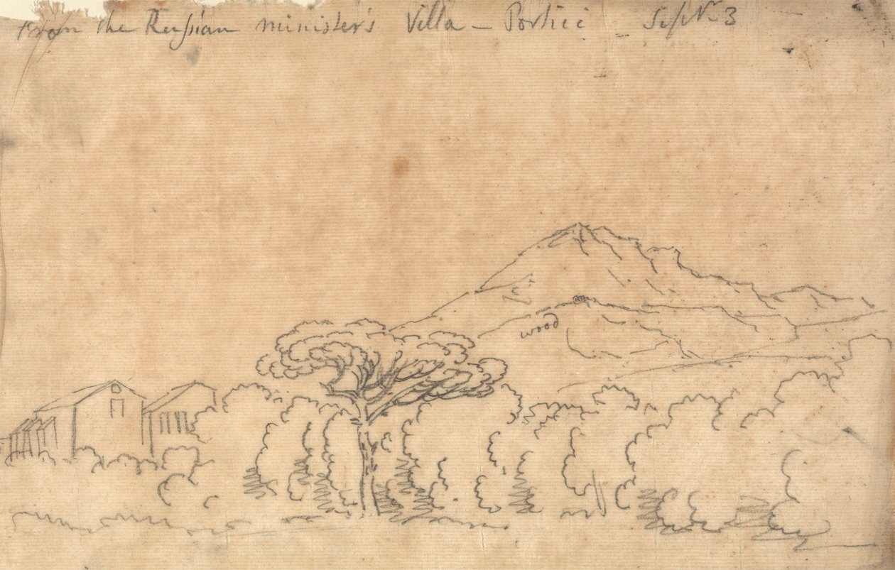 Fra palasset i Portici, 7. september av John Robert Cozens